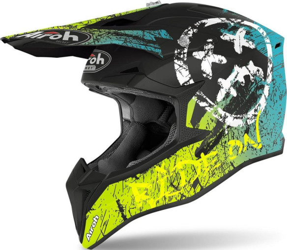 Casca Moto Enduro Wraap Smile Yellow Matt 2020