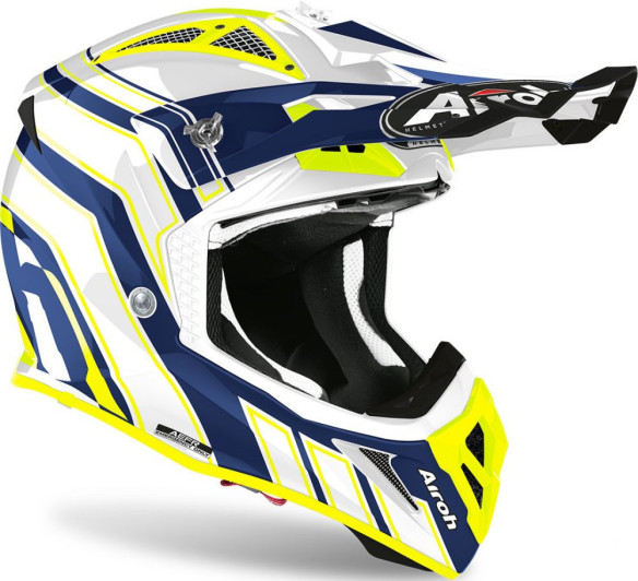 Casca Moto Enduro Aviator Ace Art Blue Gloss