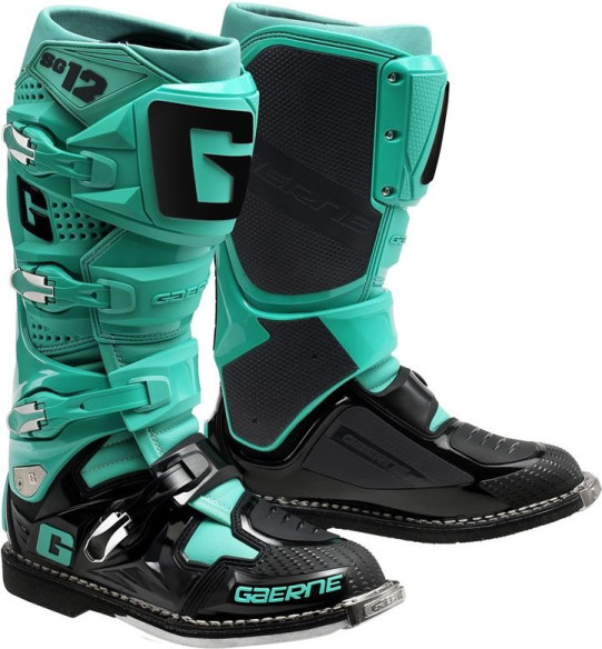 Cizme Moto MX SG12 Special Edition Aqua Black 2021