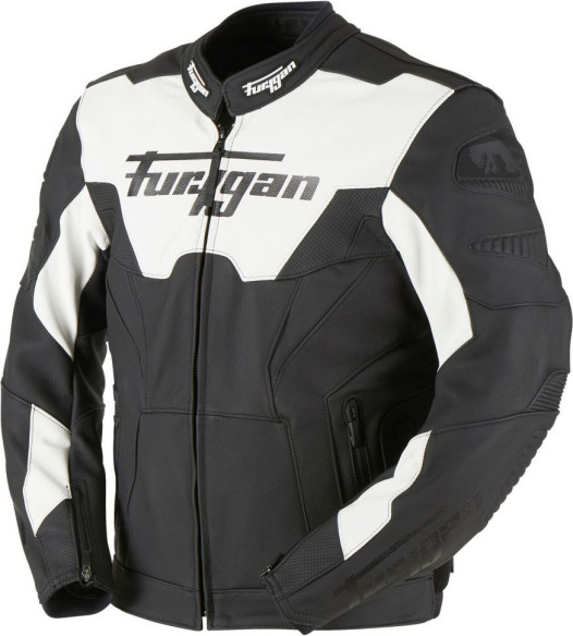 Geaca Moto Piele Bullring Black White 2020