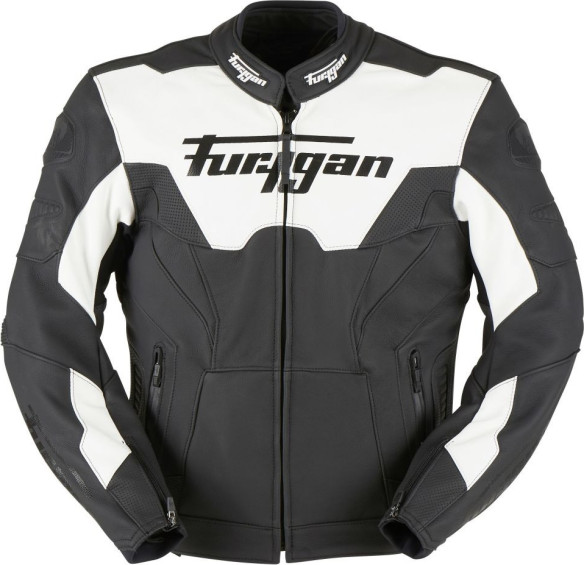 Geaca Moto Piele Bullring Black White 2020