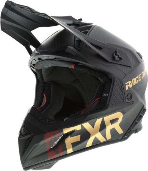 Casca MX Helium Carbon Race Div Black Rust Gold 2020