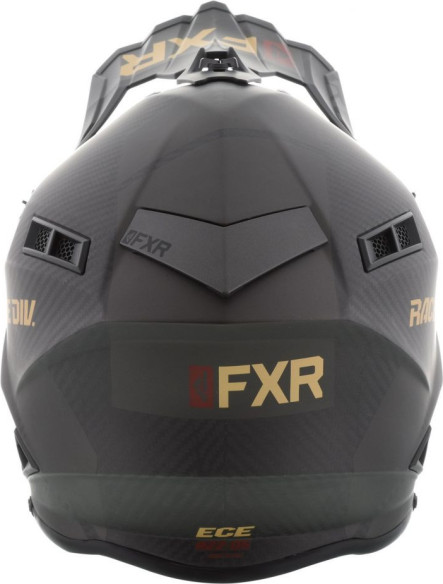 Casca MX Helium Carbon Race Div Black Rust Gold 2020
