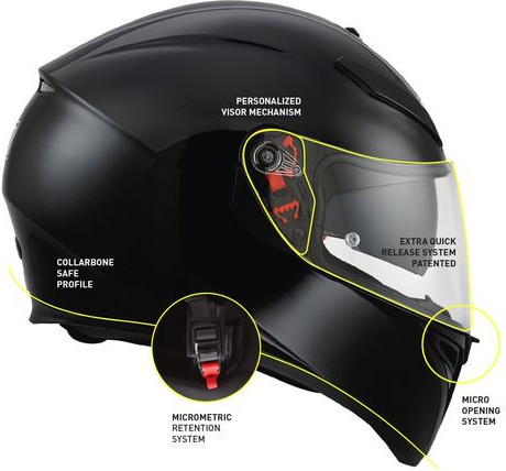 Casca Moto Full-Face K3 Sv E2205 Solid Mplk Black