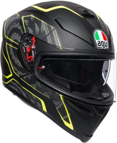 Casca Moto Full-Face K5 S E2205 Multi Mplk Tornado Matt Black Yellow Fluo