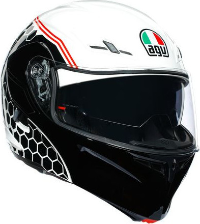 Casca Moto Flip-Up Compact St E2205 Multi Plk Detroit White Black