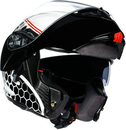 Casca Moto Flip-Up Compact St E2205 Multi Plk Detroit White Black