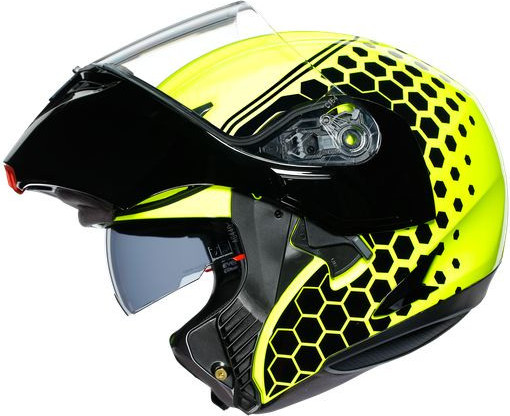 Casca Moto Flip-Up Compact St E2205 Multi Plk Detroit Yellow Fluo Black