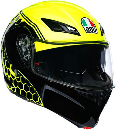 Casca Moto Flip-Up Compact St E2205 Multi Plk Detroit Yellow Fluo Black
