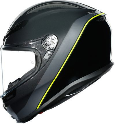 Casca Moto Full-Face K6 Ece Multi Mplk Minimal Gunmet Black Yellow Fl