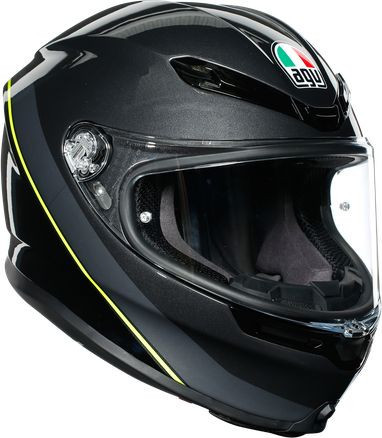 Casca Moto Full-Face K6 Ece Multi Mplk Minimal Gunmet Black Yellow Fl