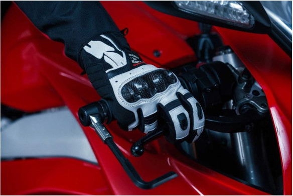 Manusi Moto Piele Textile Sport G-Carbon Alb Negru 2021