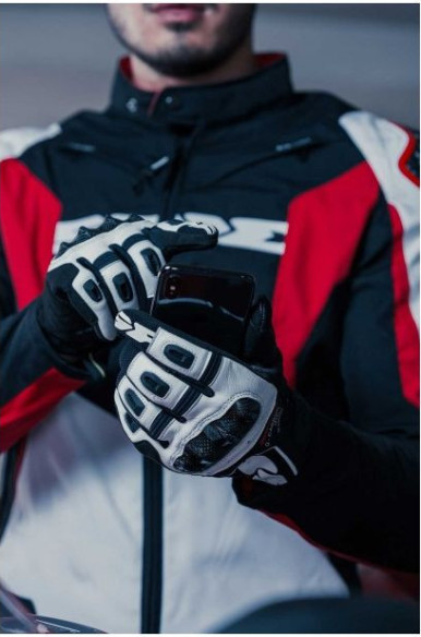 Manusi Moto Piele Textile Sport G-Carbon Alb Negru 2021