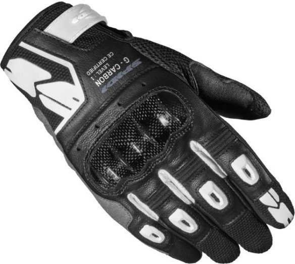 Manusi Moto Piele Textile Sport Dama G-Carbon Negru Alb 2021