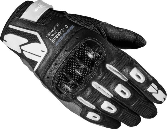 Manusi Moto Piele Textile Sport Dama G-Carbon Negru Alb 2021