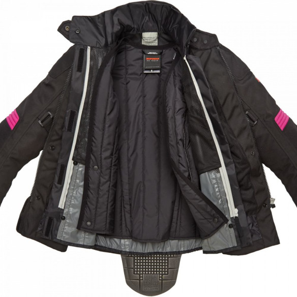 Geaca Moto Textila Dama Voyager 4 H2OUT Black Fuchsia 2021