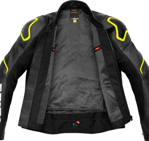 Geaca Moto Piele Evorider 2 Black Yellow 2021
