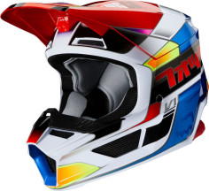 Casca MX Copii Albastru Rosu V1 Yorr MVRS ECE 2020