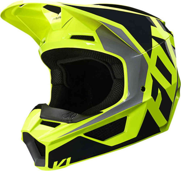 Casca MX Copii V1 Prix MVRS ECE Negru Galben 2020