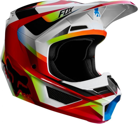 Casca MX Copii V1 MVRS Motif Rosu Negru 2020