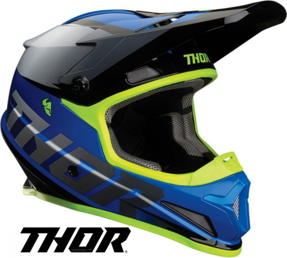Casca MotoCross Sector Fader Multicolor Albastru