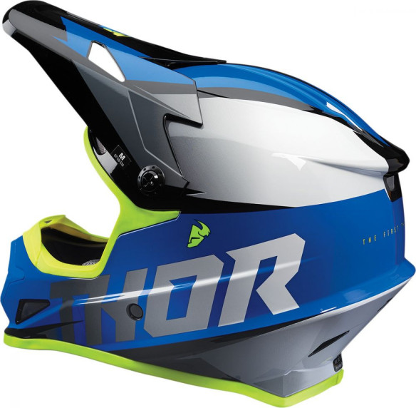Casca MotoCross Sector Fader Multicolor Albastru