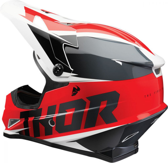 Casca MotoCross Sector Fader Multicolor Rosu