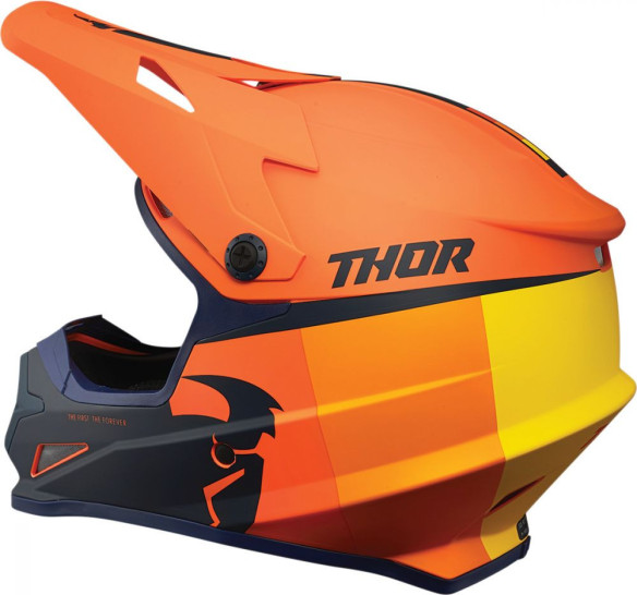 Casca MotoCross Sector Racer Multicolor Portocaliu