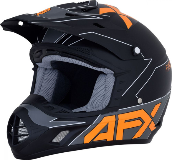 Casca Enduro FX-17 Matte Black Orange