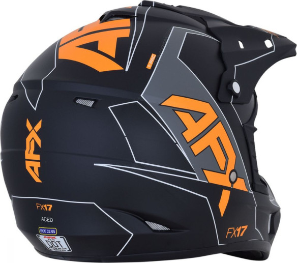 Casca Enduro FX-17 Matte Black Orange