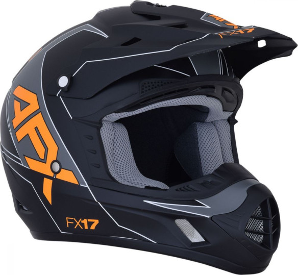 Casca Enduro FX-17 Matte Black Orange