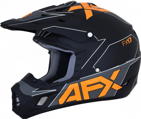 Casca Enduro FX-17 Matte Black Orange
