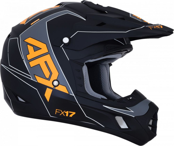 Casca Enduro FX-17 Matte Black Orange