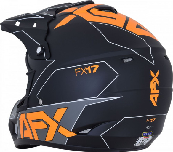 Casca Enduro FX-17 Matte Black Orange