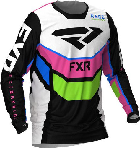 Tricou MX Copii Podium Black White E Pink Lime Blue 2021