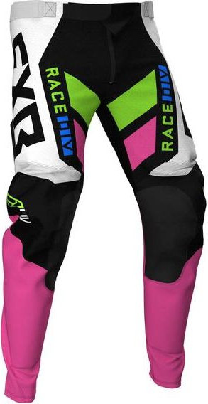 Pantaloni MX Copii Podium Black White E Pink Lime Blue 2021