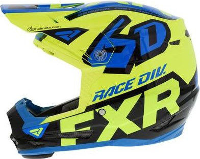 Casca MX Copii 6D ATR-2Y Youth Hi-Vis Blue Black 2020