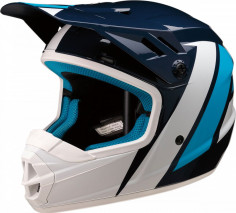 Casca Enduro Copii Rise Evac Albastru Alb