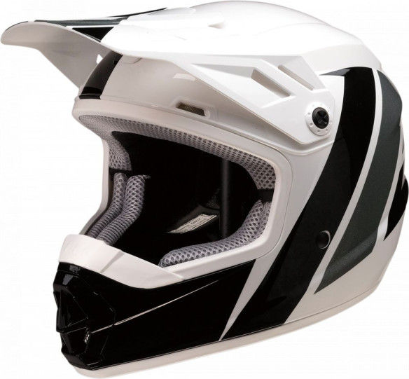 Casca Enduro Copii Rise Evac Alb Negru Gri