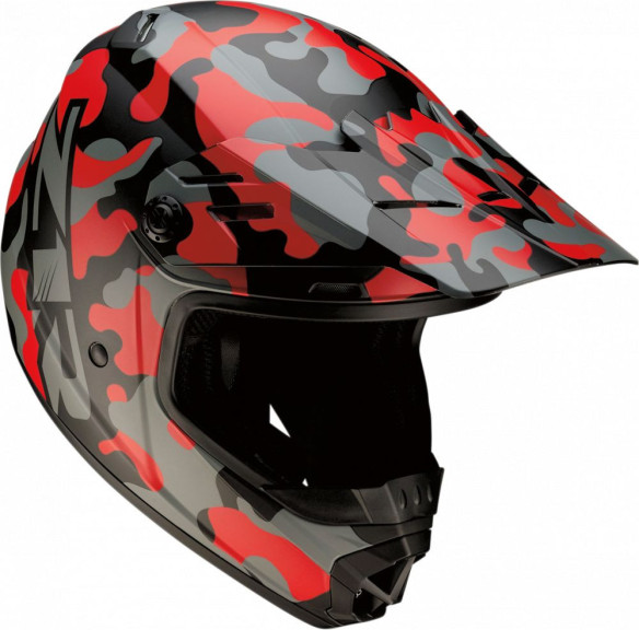 Casca MX Copii Rise Camo Rosu 2020