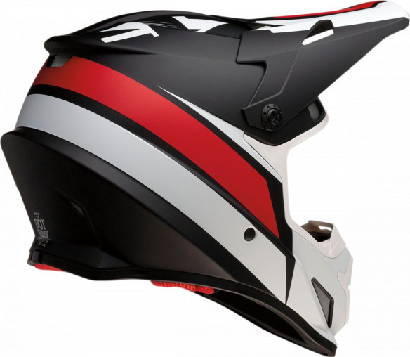 Casca MX Rise Evac Negru Rosu Alb