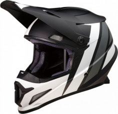 Casca MX Rise Evac Negru Alb Gri