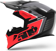 Casca Snowmobil Tactical Dark Ops Red