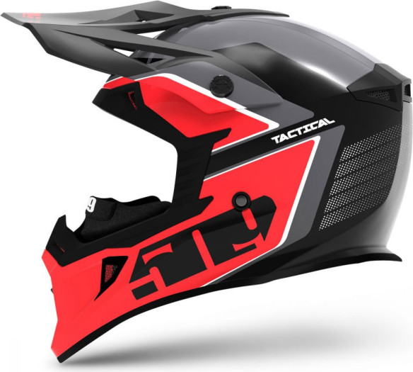 Casca Snowmobil Tactical Dark Ops Red