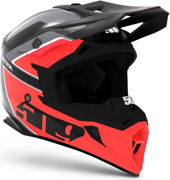 Casca Snowmobil Tactical Dark Ops Red
