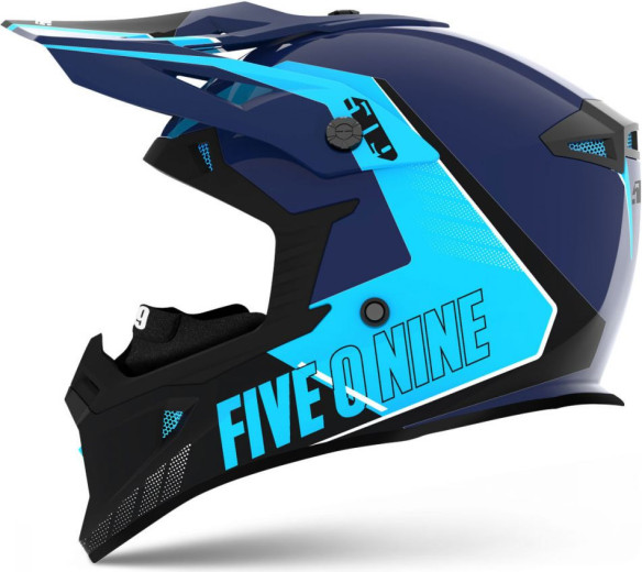 Casca Snowmobil Tactical Cyan Navy