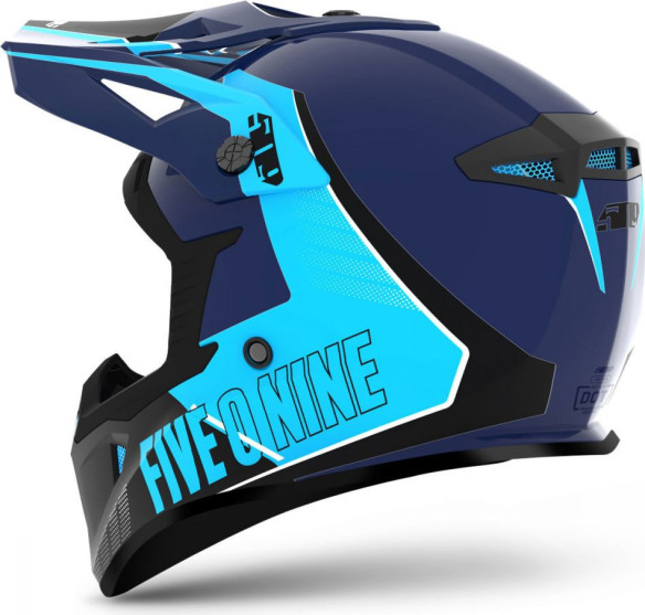Casca Snowmobil Tactical Cyan Navy