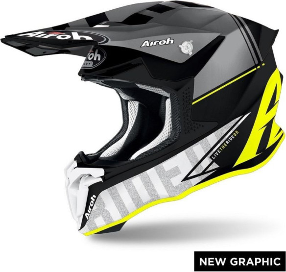 Casca Moto Enduro TWIST 2.0 TECH YELLOW MATT