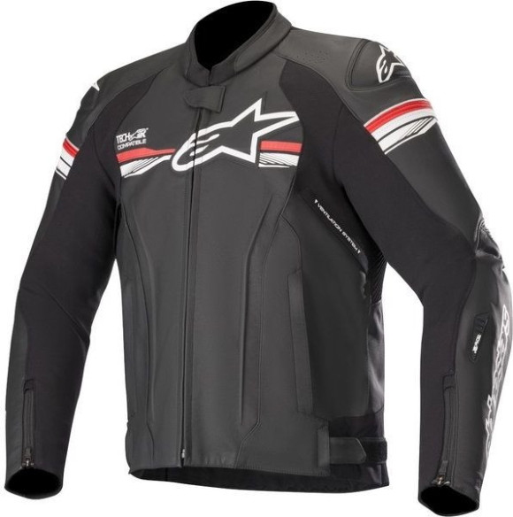 Geaca Moto Piele GP R V2 TECH-AIR Compatible Black White Red