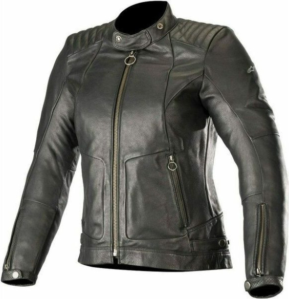 Geaca Moto Dama Piele Gal Negru